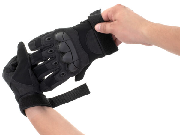 Rękawice taktyczne survival wojskowe ochrona kostek XL czarne - obrazek 9