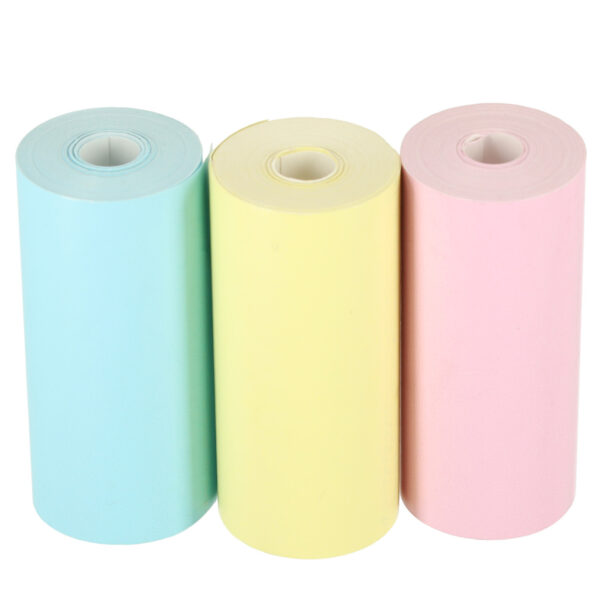 Rolki termiczne papier do drukarki apartu 5,7cm x 3m 3 sztuki kolorowe - obrazek 2