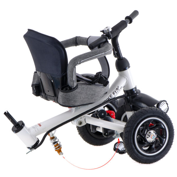 Rowerek trójkołowy Trike Fix V3 rower spacerówka 3w1 obracany 360 wolne koło czarny - obrazek 10