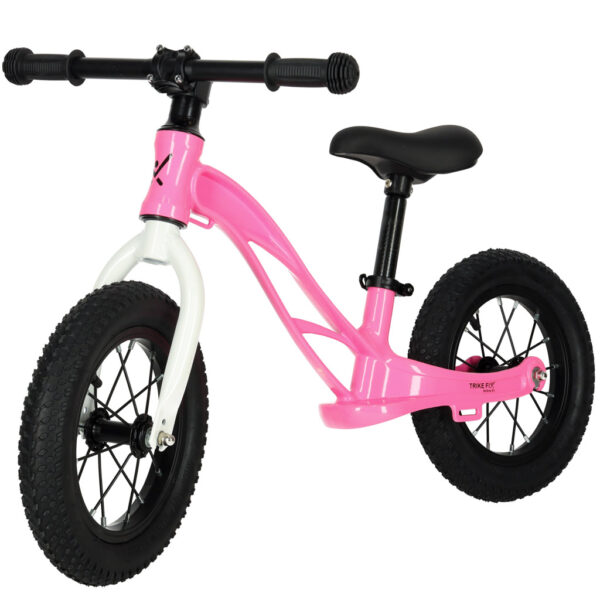 Rowerek biegowy Trike Fix Active X2 rower lekki 3,7 kg pompowane koła różowy - obrazek 2