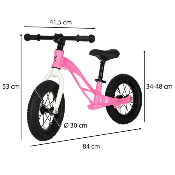 Rowerek biegowy Trike Fix Active X2 rower lekki 3,7 kg pompowane koła różowy - obrazek 3