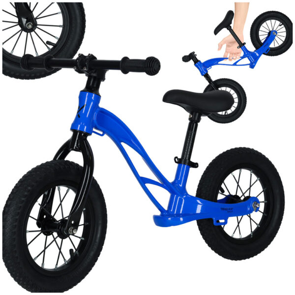 Rowerek biegowy Trike Fix Active X2 rower lekki 3,7 kg pompowane koła niebieski - obrazek 4