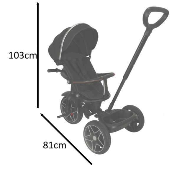 Rowerek trójkołowy TRIKE FIX Elite 2w1 rower spacerówka 6w1 czarny - obrazek 12