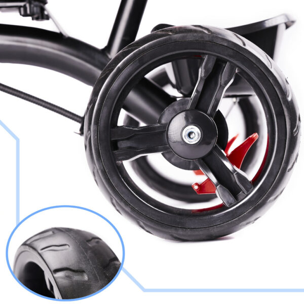 Rowerek trójkołowy Trike Fix Lite rower spacerówka 3w1 obracany 360 wolne koło szary - obrazek 5