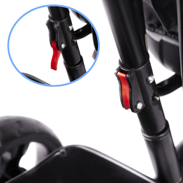 Rowerek trójkołowy Trike Fix Lite rower spacerówka 3w1 obracany 360 wolne koło szary - obrazek 7