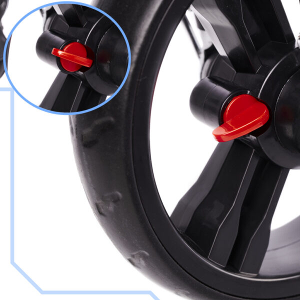 Rowerek trójkołowy Trike Fix Lite rower spacerówka 3w1 obracany 360 wolne koło szary - obrazek 8