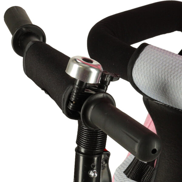 Rowerek trójkołowy Trike Fix V3 rower spacerówka 3w1 obracany 360 wolne koło różowy - obrazek 14