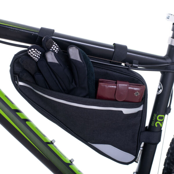 Sakwa rowerowa RALLEX trójkątna saszetka pod ramę na rower - obrazek 6