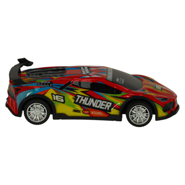 Samochód RC sportowy zdalnie sterowany na pilot auto wyścigowe drift z LED światłami czerwony - obrazek 3