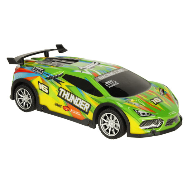 Samochód RC sportowy zdalnie sterowany na pilot auto wyścigowe drift z LED światłami zielony - obrazek 5