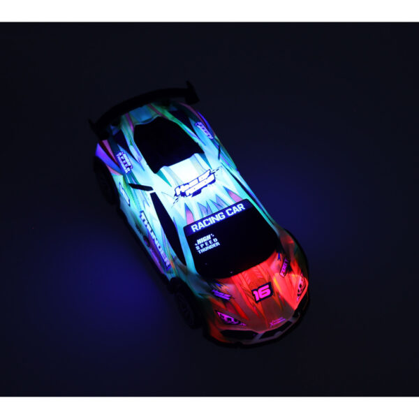 Samochód RC sportowy zdalnie sterowany na pilot auto wyścigowe drift z LED światłami zielony - obrazek 7
