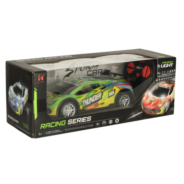 Samochód RC sportowy zdalnie sterowany na pilot auto wyścigowe drift z LED światłami zielony - obrazek 8