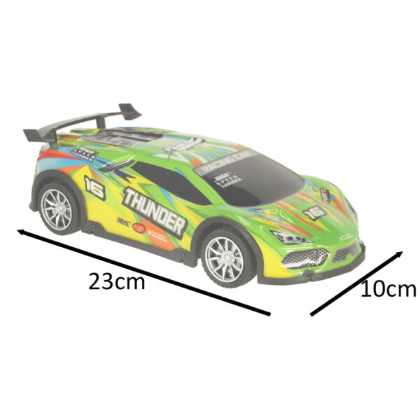 Samochód RC sportowy zdalnie sterowany na pilot auto wyścigowe drift z LED światłami zielony - obrazek 9