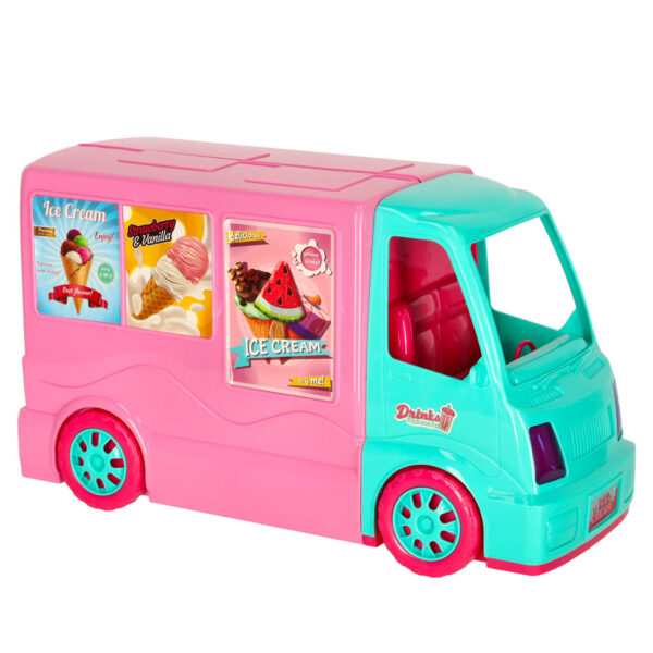 Samochód dla lalek kamper food truck zestaw 21 el. - obrazek 2