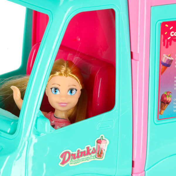 Samochód dla lalek kamper food truck zestaw 21 el. - obrazek 8