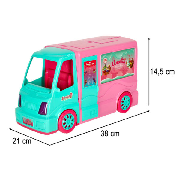 Samochód dla lalek kamper food truck zestaw 21 el. - obrazek 11