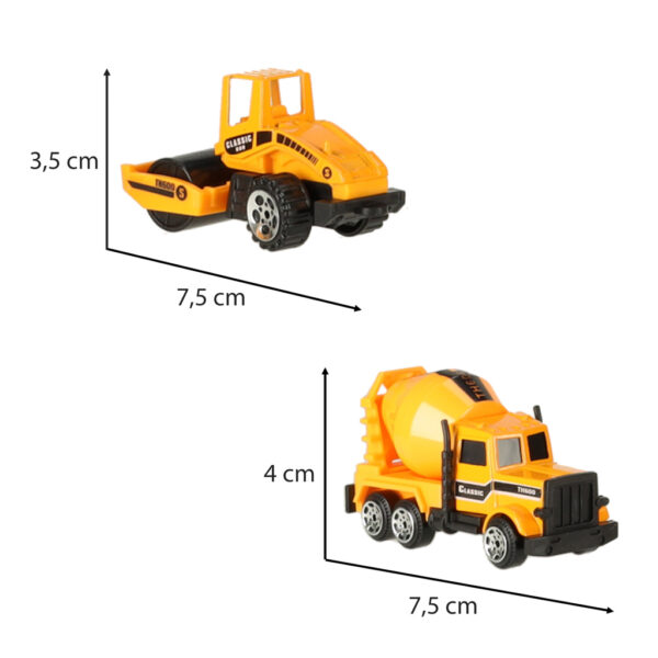 Samochód maszyny budowlane zestaw 6 szt - obrazek 3