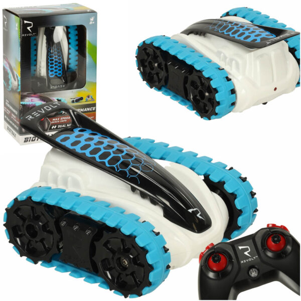 Samochód zdalnie sterowany pojazd gąsiennicowy RC REVOLT TG1006 High-Performance Track Racer 2.4GHz LED Off-Road Zasięg do 40m niebieski - obrazek 8
