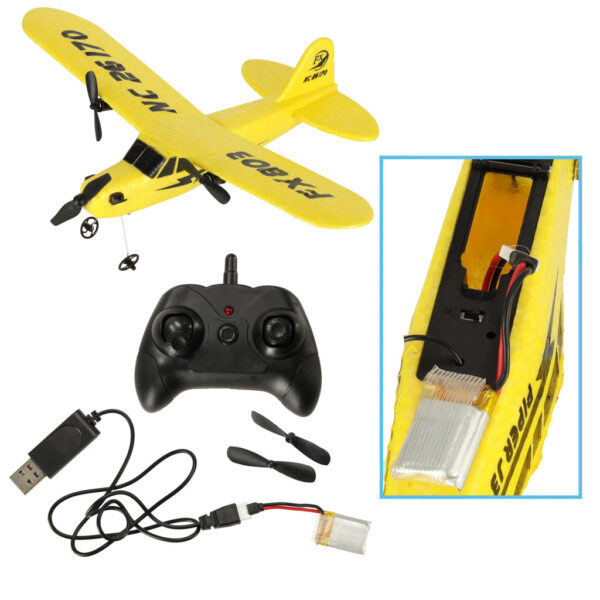 Samolot zdalnie sterowany na pilota RC FX803 Piper 150mah - obrazek 3