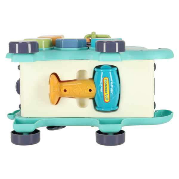 Słonik tablica manipulacyjna montessori wbijak sorter klocki młotek 26cm - obrazek 4