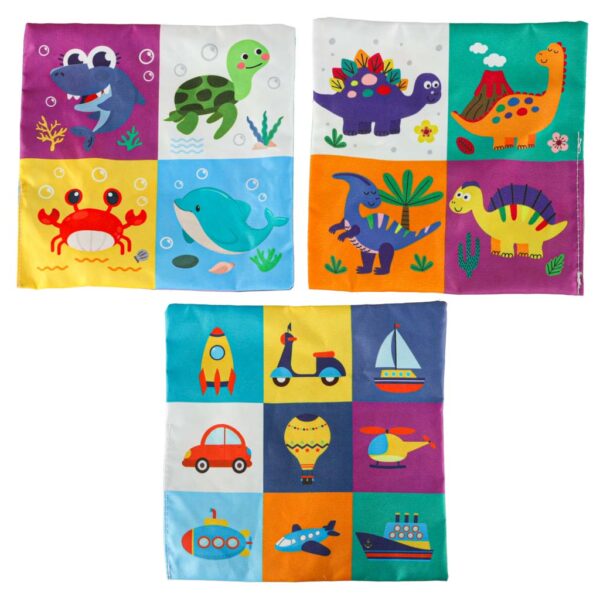 Sorter pudełko z chusteczkami sensoryczne montessori pluszowe cyfry litery - obrazek 9