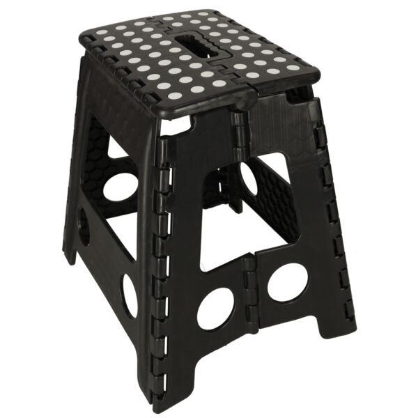 Stołek taboret składany antypoślizgowy 39cm czarny - obrazek 3