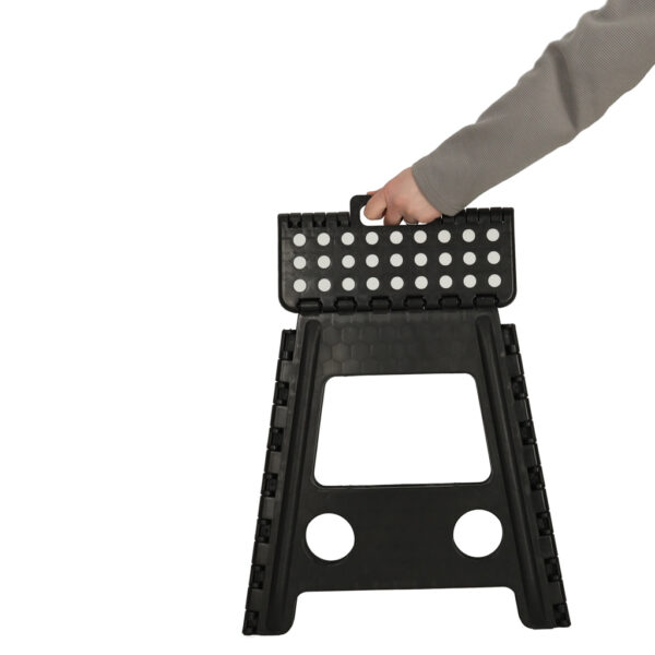 Stołek taboret składany antypoślizgowy 39cm czarny - obrazek 6