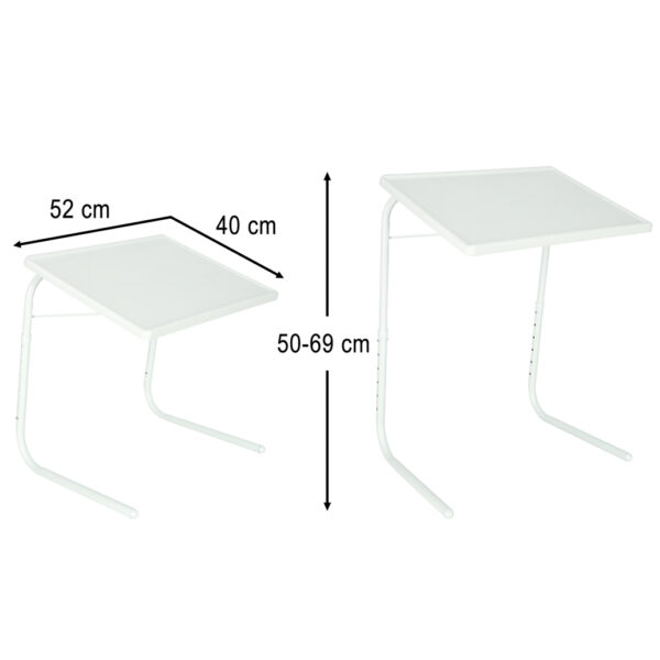 Stolik pod laptopa do laptopa stół wielofunkcyjny składany regulowany 69cm biały - obrazek 8