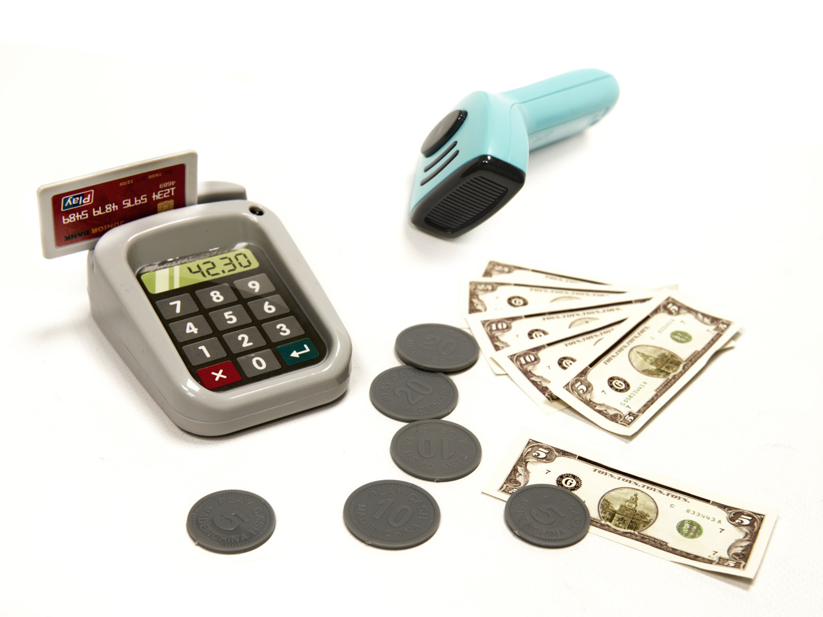 Supermarket sklep kasa fiskalna + wózek miętowy - obrazek 5