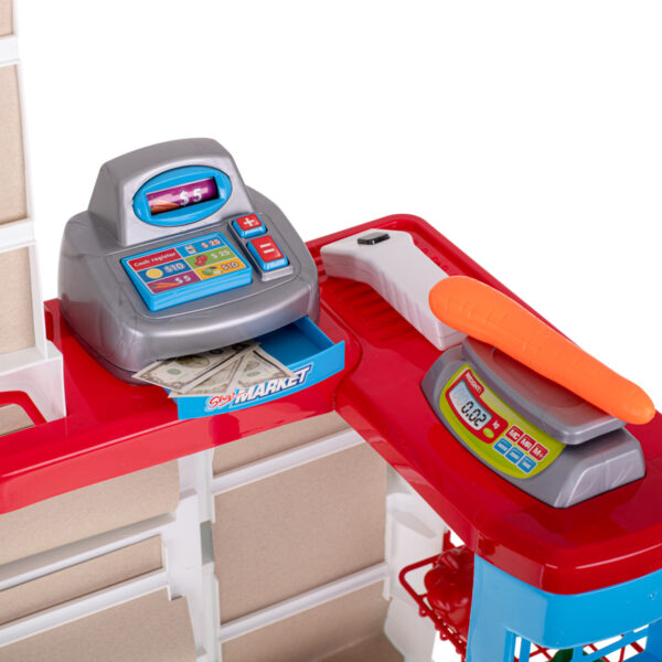 Supermarket sklep kasa fiskalna + wózek - obrazek 6