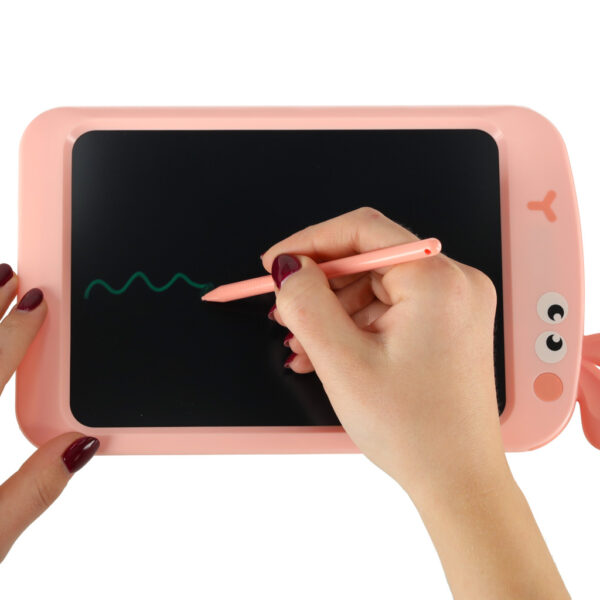 Tablet graficzny do rysowania dla dzieci znikopis tablica ekran LCD 8,5' królik róż - obrazek 5