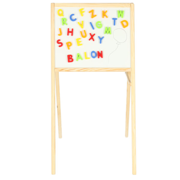 Tablica kredowa magnetyczna liczydło szara 43 x 50 x 84 cm - obrazek 3