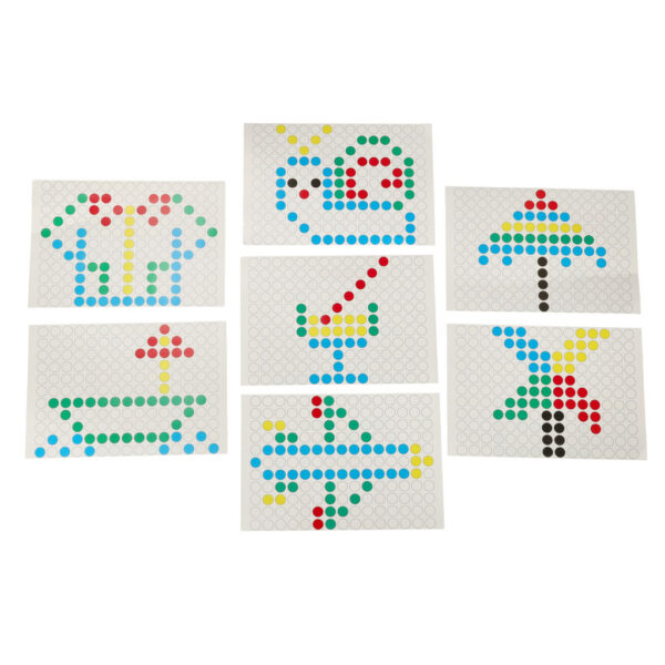Tablica magnetyczna montessori mozaika kolorowe kropki żółta 26 x 26 cm - obrazek 6