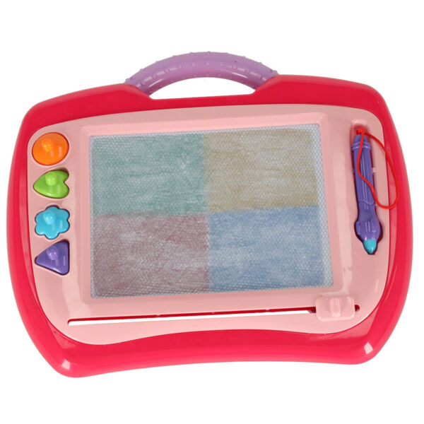 Tablica magnetyczna tablet do rysowania znikopis stempelki różowy XL - obrazek 9