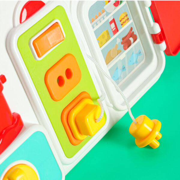 Tablica manipulacyjna sensoryczna montessori kuchnia zegar światło dźwięk - obrazek 14