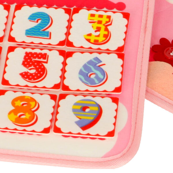 Tablica manipulacyjna sensoryczna montessori walizka plecak różowa - obrazek 15