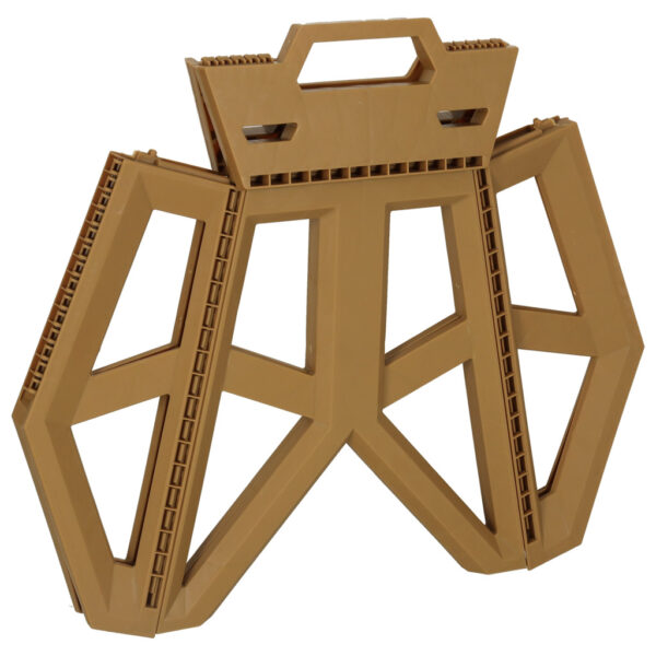 Taboret składany krzesełko turystyczne kempingowe przenośne 40 cm beżowy - obrazek 6