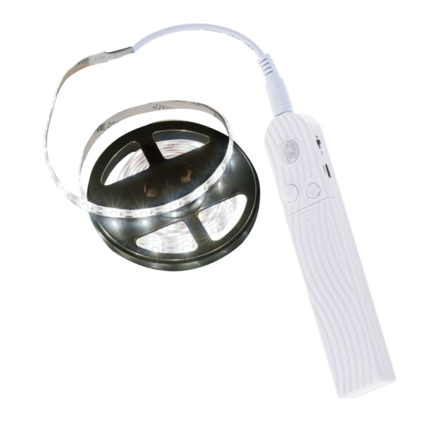 Taśma LED na baterie USB czujnik ruchu 2M zimny biały - obrazek 5