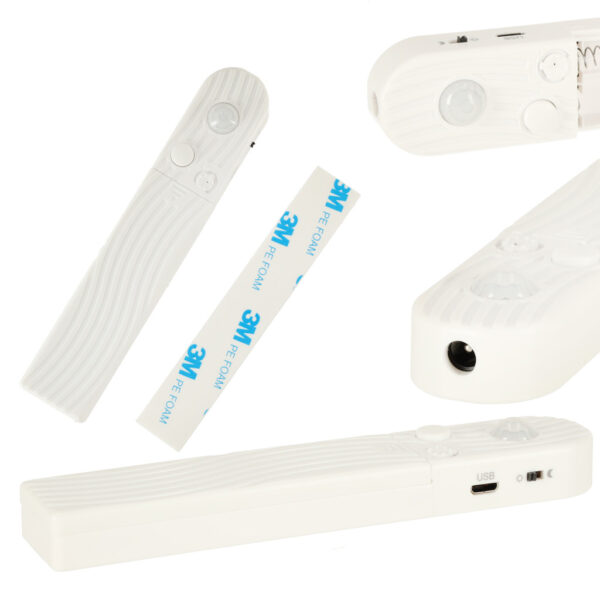 Taśma LED wodoodporna  na baterie USB czujnik ruchu 1M 59LED ciepły biały - obrazek 4