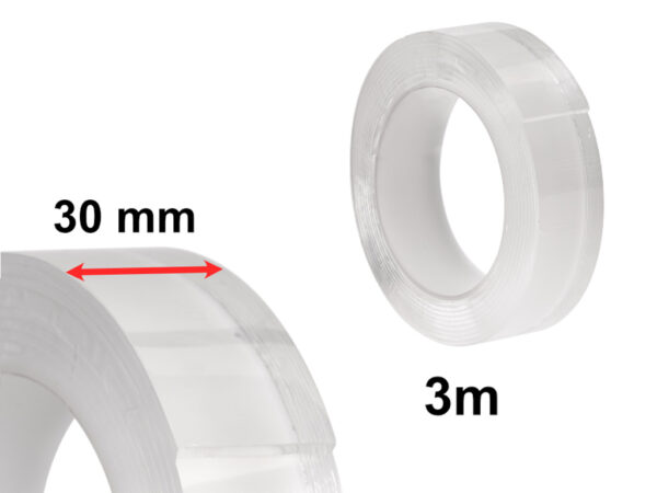 Taśma dwustronna nano montażowa wodoodporna 30mmx3m - obrazek 4
