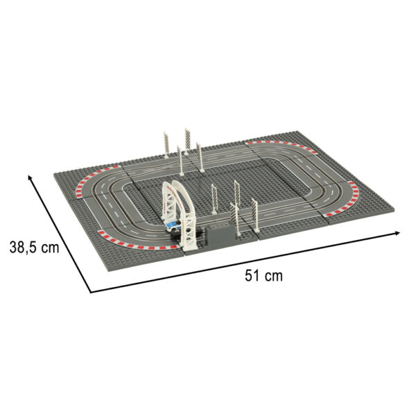 Tor samochodowy wyścigowy policyjny elektryczny + 2 auta klocki konstrukcyjne GD-01 - obrazek 11