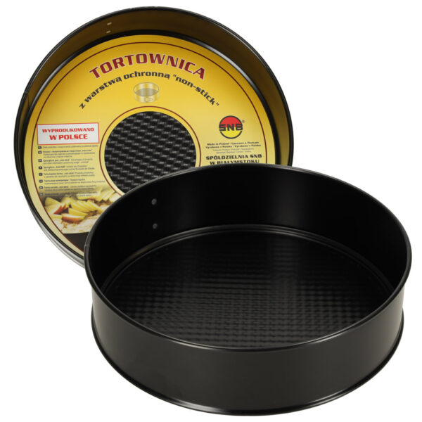 Tortownica forma do pieczenia z odpinanym rantem 24cm czarna - obrazek 6