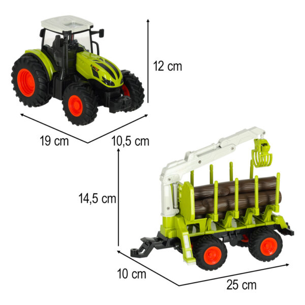 Traktor RC zdalnie sterowany ciągnik rolniczy z podnośnikiem farma 2,4G 3,7V 500mAh - obrazek 13