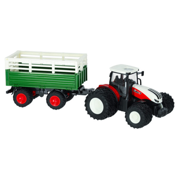 Traktor RC zdalnie sterowany ciągnik rolniczy z przyczepą pilot farma prezent 2,4G 3,7V 500mAh - obrazek 2