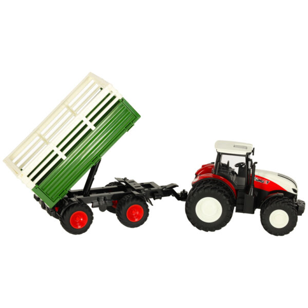 Traktor RC zdalnie sterowany ciągnik rolniczy z przyczepą pilot farma prezent 2,4G 3,7V 500mAh - obrazek 3