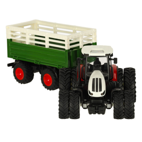 Traktor RC zdalnie sterowany ciągnik rolniczy z przyczepą pilot farma prezent 2,4G 3,7V 500mAh - obrazek 4