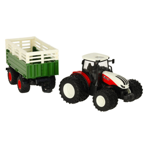 Traktor RC zdalnie sterowany ciągnik rolniczy z przyczepą pilot farma prezent 2,4G 3,7V 500mAh - obrazek 5