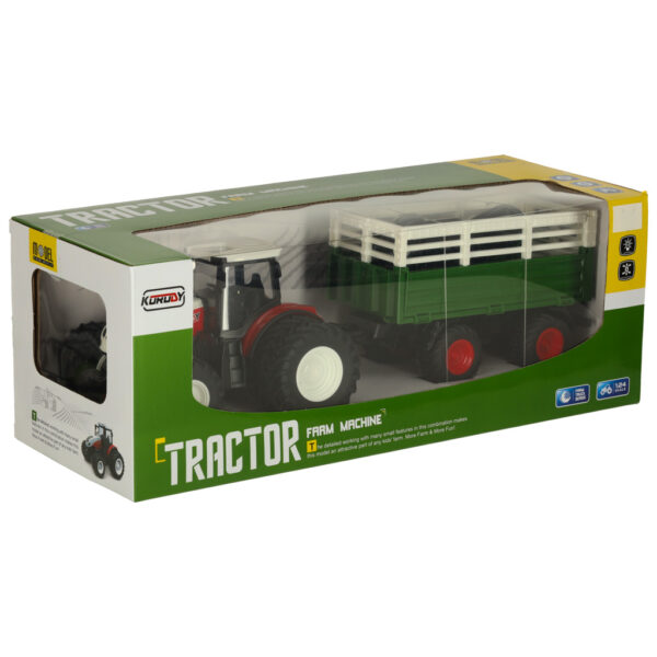 Traktor RC zdalnie sterowany ciągnik rolniczy z przyczepą pilot farma prezent 2,4G 3,7V 500mAh - obrazek 12
