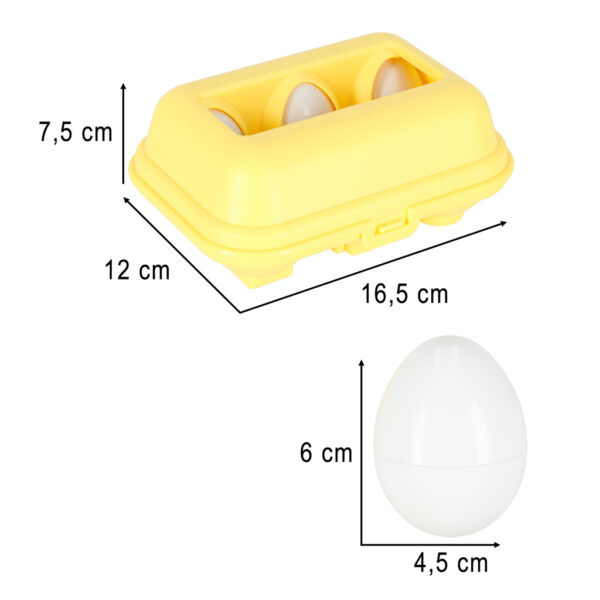 Układanka edukacyjna sorter dopasuj kształty jajka montessori owoce warzywa 6szt - obrazek 10