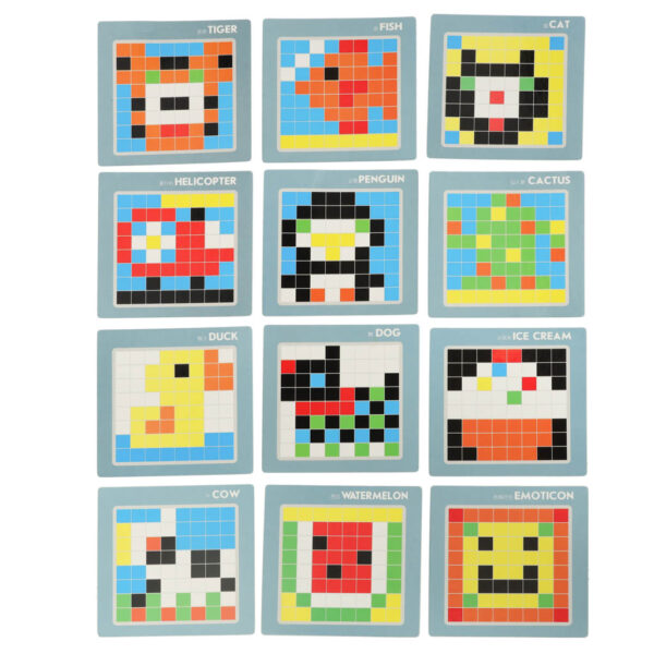 Układanka kreatywna logiczna klocki puzzle mozaika 175 elementów - obrazek 11